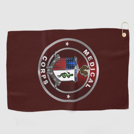 Medische korps golfhanddoek (Horizontaal)