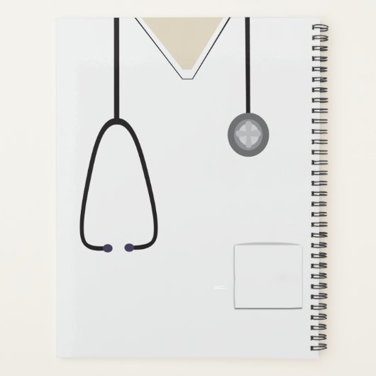 Medische krabben Neurse Doctor White Planner (Achterkant)