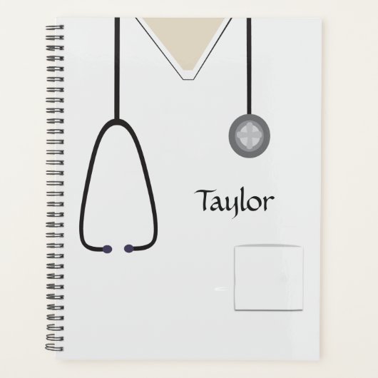 Medische krabben Neurse Doctor White Planner (Voorkant)