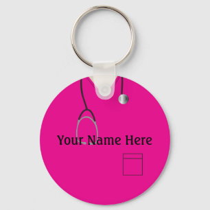 Medische kruiden Zurse Hot Pink Button Sleutelhang Sleutelhanger