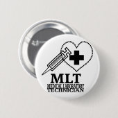 MEDISCHE LAB TECH LOGO RONDE BUTTON 5,7 CM (Voorkant /achterkant)