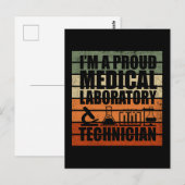 Medische Lab Tech vintage retro Briefkaart (Voorkant / Achterkant)