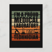 Medische Lab Tech vintage retro Briefkaart (Voorkant)