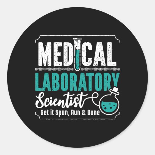 Medische laboratoriumtechnicus ronde sticker (Voorkant)