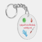 Medische Laboratoriumwetenschapper Lab Week Sleutelhanger (Voorkant Links)