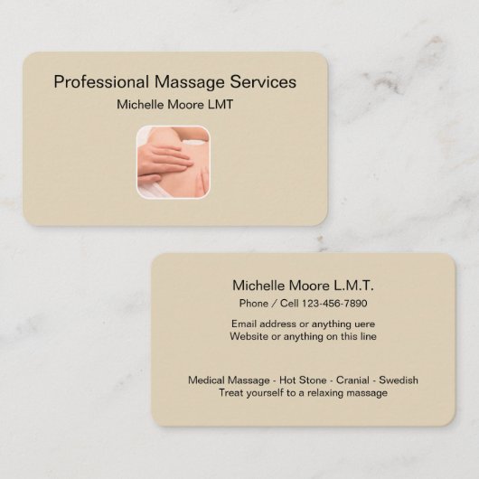 Medische massage visitekaartje (Voorkant / Achterkant)
