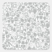 Medische objecten vierkante sticker (Voorkant)