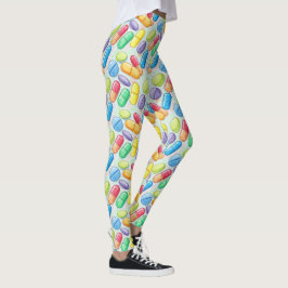 Medische pil en capsulepatroon Leggings