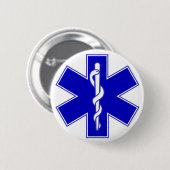 Medische Pin Ster van Leven Ronde Button 5,7 Cm (Voorkant /achterkant)