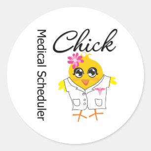 Medische planner Chick Ronde Sticker