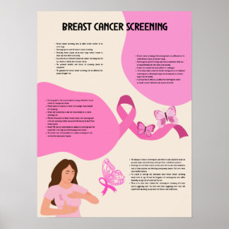 Medische poster voor borstkankerscreening