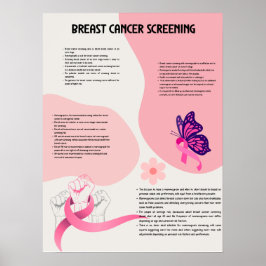 Medische poster voor borstkankerscreening