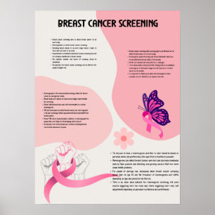 Medische poster voor borstkankerscreening