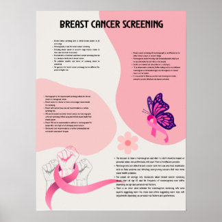 Medische poster voor borstkankerscreening