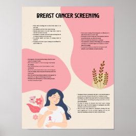 Medische poster voor borstkankerscreening