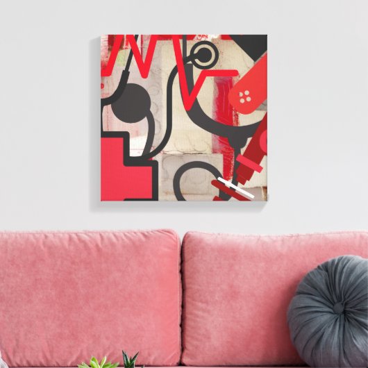 Medische professionals canvas afdruk (Insitu (Woonkamer))