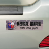 MEDISCHE RANGER, TEXAS STATE GUARD ACU BUMPERSTICKER (Op auto)