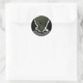 Medische rangers met schedel ronde stickers (Tas)