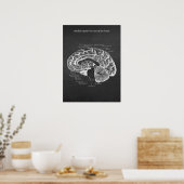 Medische Sagittal Sectie van de Brain print nr. 2 (Keuken)