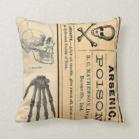  medische schedel Vergifteanatomie Pillow