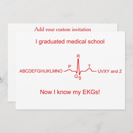 Medische School Afstuderen Kaarten (Voorkant / Achterkant)