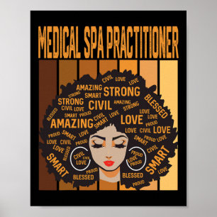 Medische Spa Beoefenaar Krachtige Zwarte Geschiede Poster