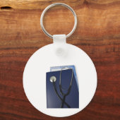 medische stethoscoop in blauwe map sleutelhanger (Voorkant)