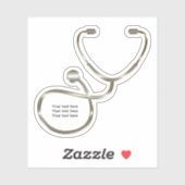 Medische Stethoscoop Sjabloon Vorm Sticker (Vel)