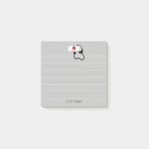 Medische stethoscoop voor verpleegkunde met aangep post-it® notes