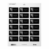 Medische Stethoscoop, Zwart-wit Etiket (Full Sheet)