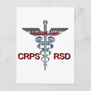 Medische symbolen — CRPS RSD Medische waarschuwing Briefkaart