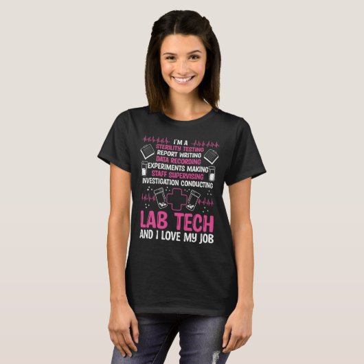 Medische Technoloog Lab Tech Technoloog T-shirt (Voorkant volledig)