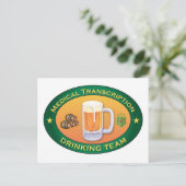Medische transcriptie Drink team Briefkaart (Staand voorkant)