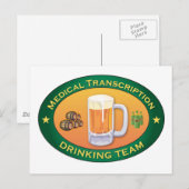 Medische transcriptie Drink team Briefkaart (Voorkant / Achterkant)