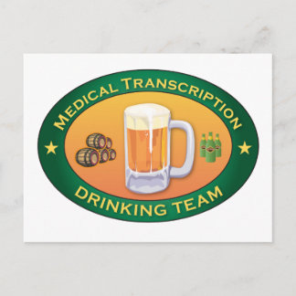 Medische transcriptie Drink team Briefkaart