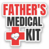 Medische uitrusting voor vaders sticker (Voorkant)