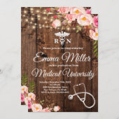 Medische Universiteit Boho Floral Afstuderen Kaart (Voorkant / Achterkant)