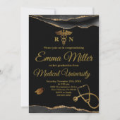 Medische Universiteit Zwart en Goud Afstuderen Kaart (Voorkant)