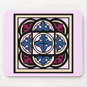 Medische verlichting Blauwe Acanthus blaast in bog Muismat