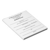 Medische verontschuldiging Doctor's Sick Note voor Notitieblok (Schuin)