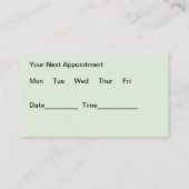Medische Visitekaartjes Afsprakenkaartje (Achterkant)