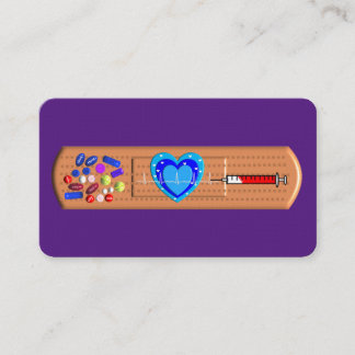 Medische Visitekaartjes Big Bandaid Paars