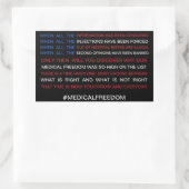 Medische vrijheid rechthoekige sticker (Tas)