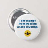 Medische vrijstelling voor Face Mask Button (Voorkant /achterkant)