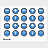 Medische waarschuwing - Blue Classic Round Sticker (Vel)