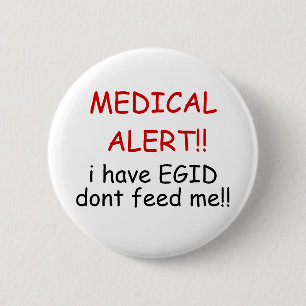 MEDISCHE WAARSCHUWING RONDE BUTTON 5,7 CM