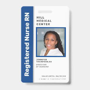 Medische Werknemer Blauwe Foto ID Badge