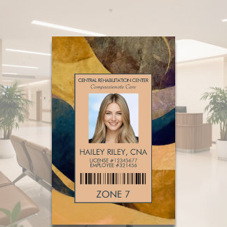 Medische Zorgmedewerker Foto Beveiligings-ID Badge