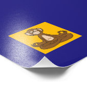 Meditatie-aap Foto Afdruk (Hoek)