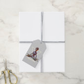 Meditatie. Alien in rustige houding Cadeaulabel (Met Touw)